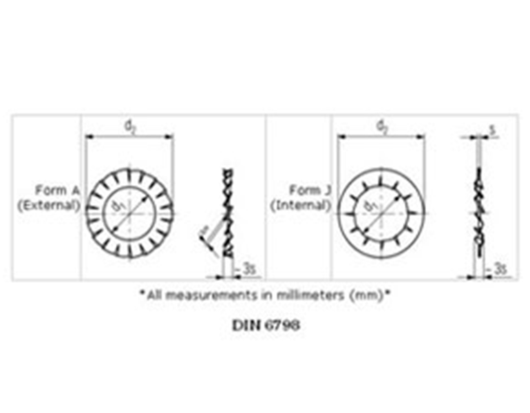 Serrated Star Washers